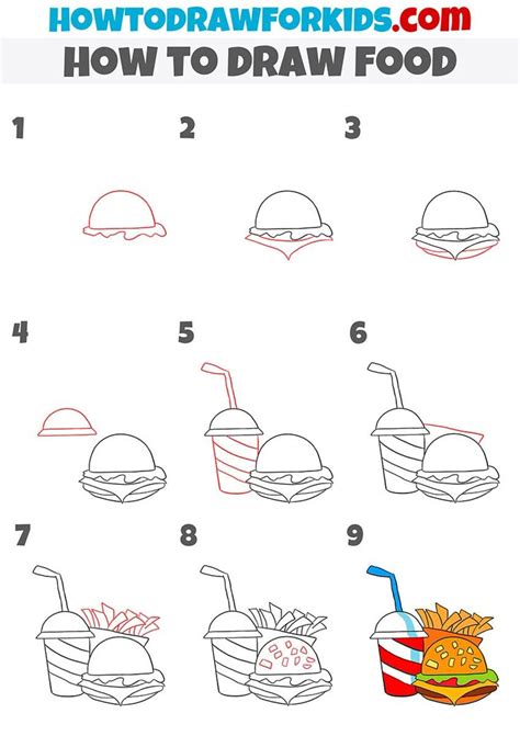 How to Draw Simple Food: Step.